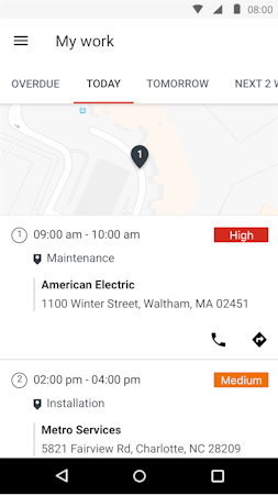 Mobile View - Job List