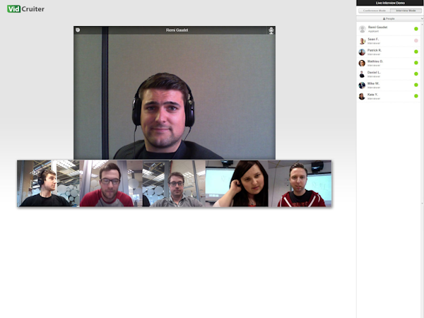 Group video interview