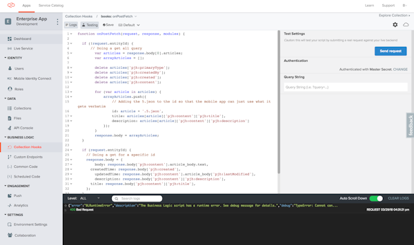 Collection hook configuration