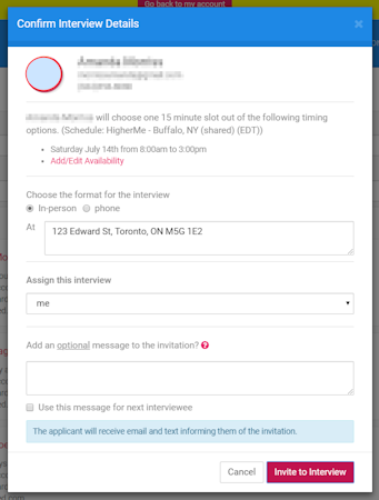 Invitation interview