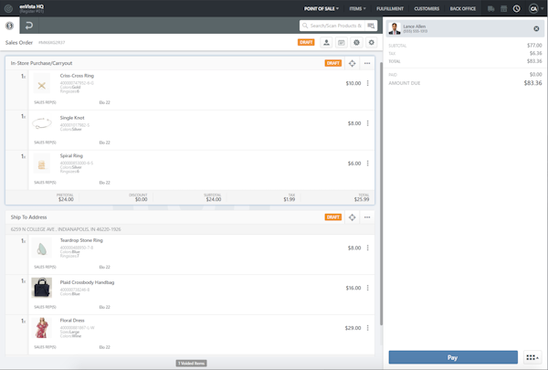 Unified Commerce Platform - Sales order