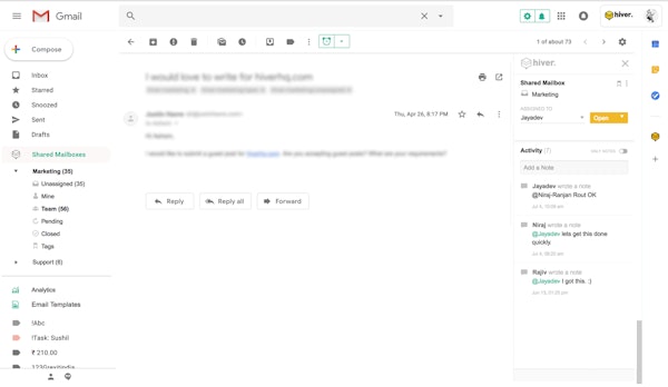 Activity stream
