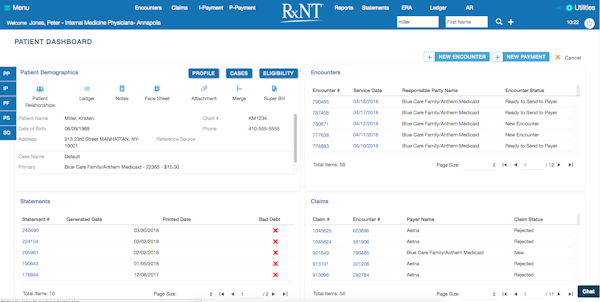 Patient dashboard