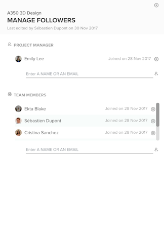 Managing followers