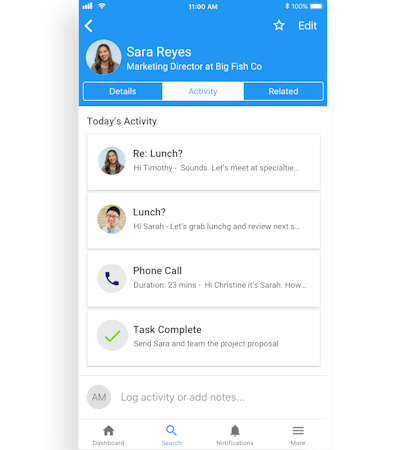 Mobile person details