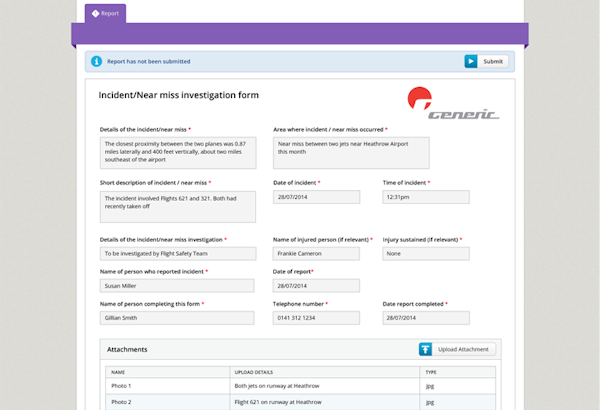 Investigation form