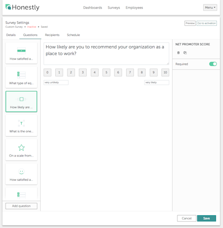 Survey editor
