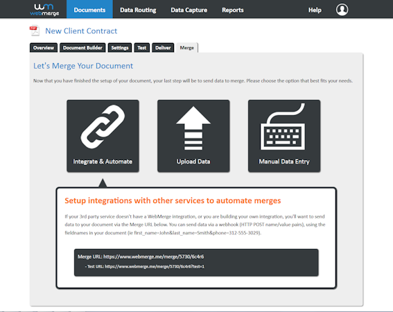 Merge your data into templates