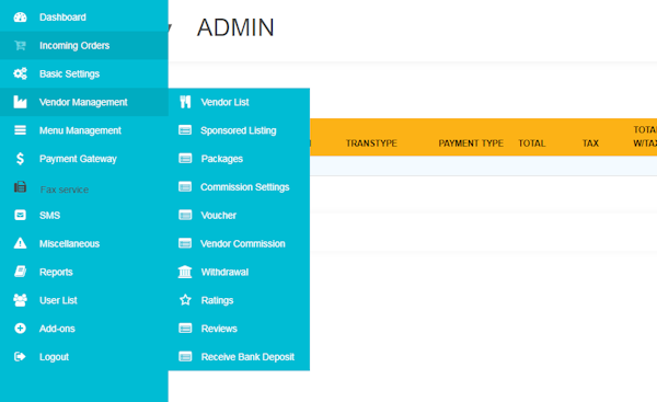 Vendor management options