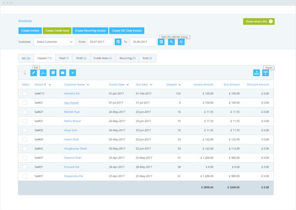 Invoicing