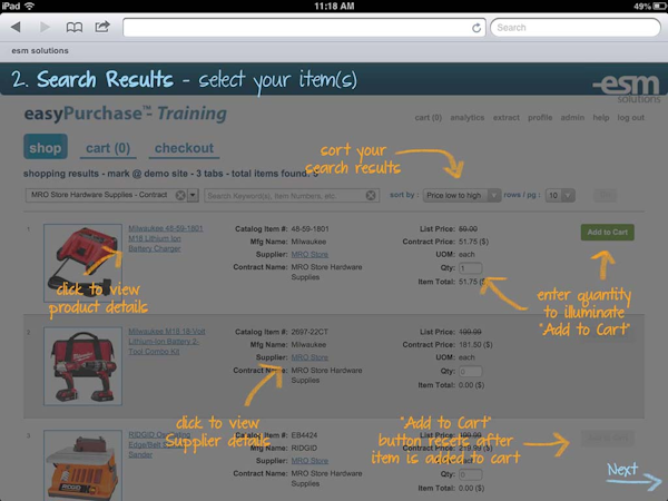 Search results