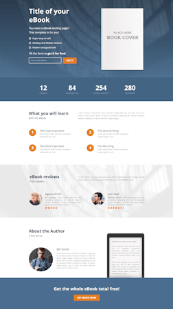 Landing page template