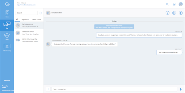 Chat window