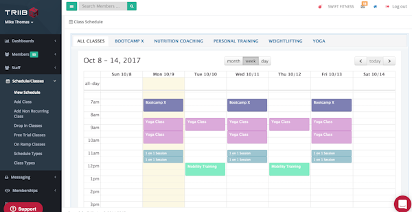 Class calendar