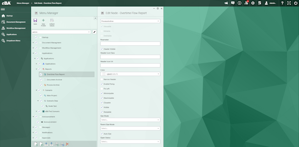 Menu manager