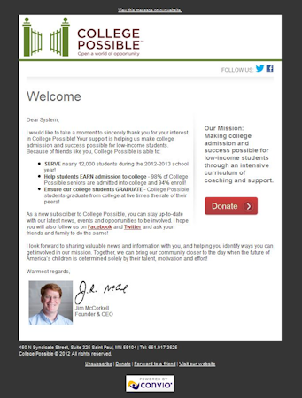 Scholarship fund marketing-email
