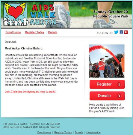Charity walk marketing-donation form