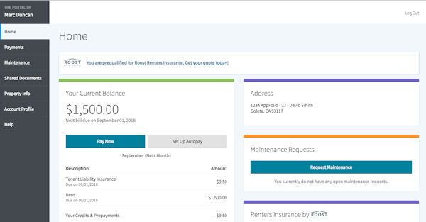 Online resident portal