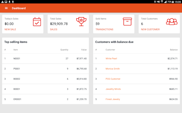 Retail dashboard