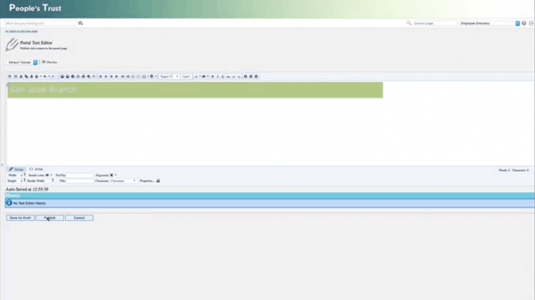 Portal text editor