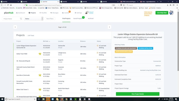 PlanHub Activity and status tracking
