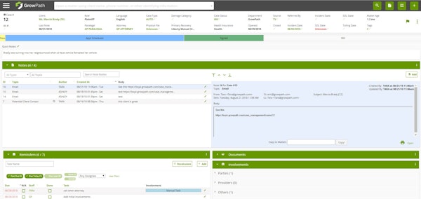 Case management view