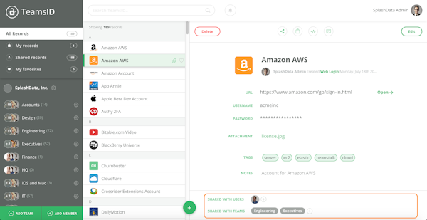 Share records with members