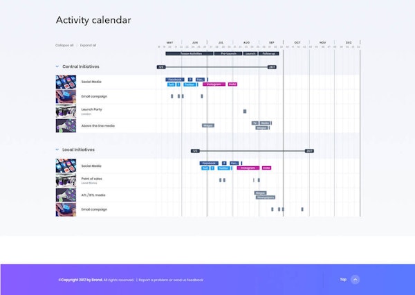 Activity calendar