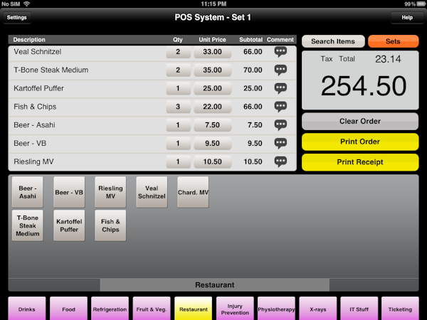 Checkout screen