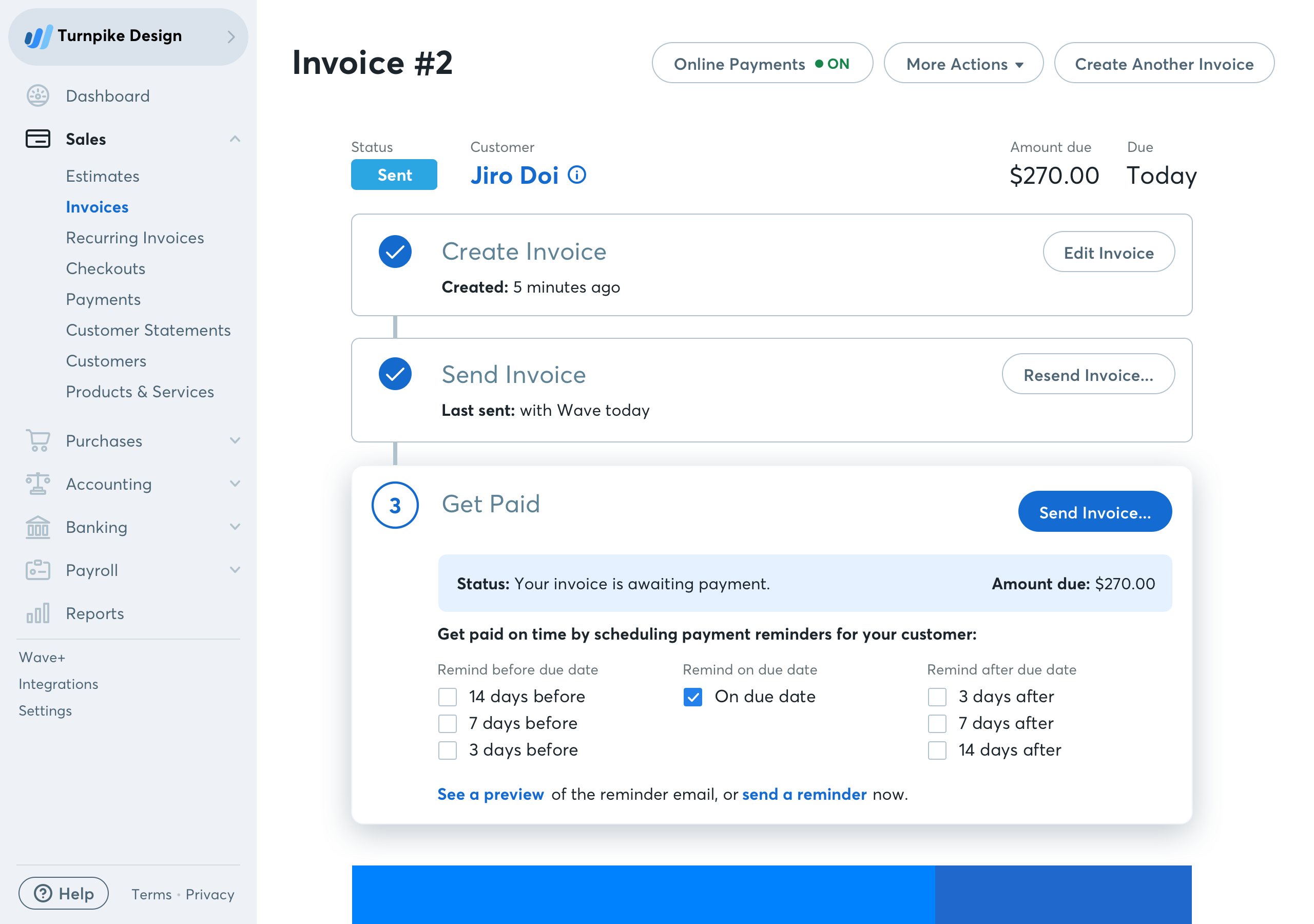wave invoicing and accounting demo