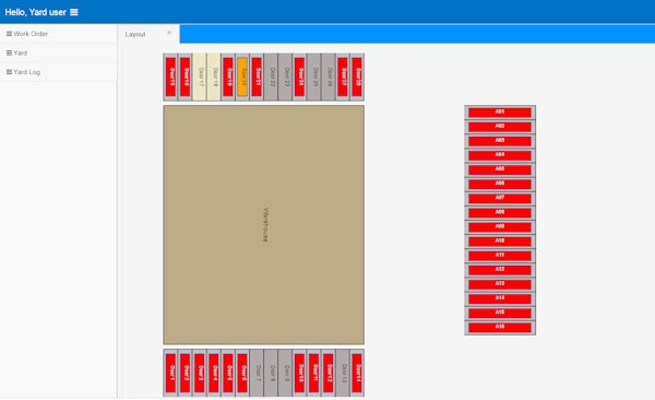 Warehouse and yard layout