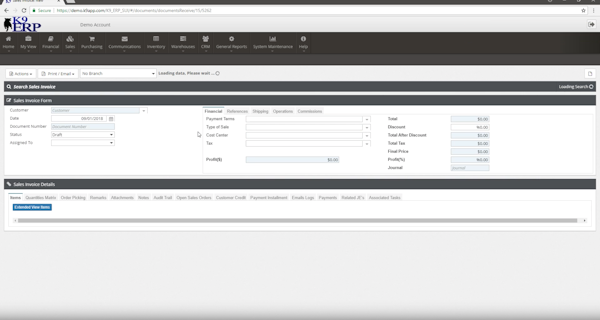 Sales invoice details