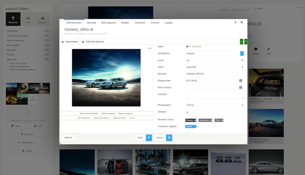 Edit information