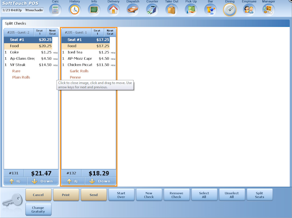 Split checks