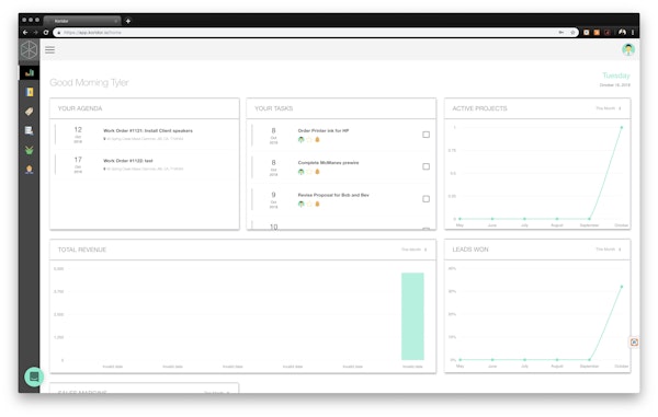 User dashboard