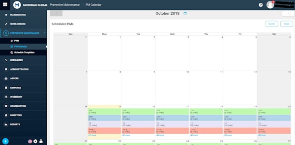 Preventive maintenance calendar