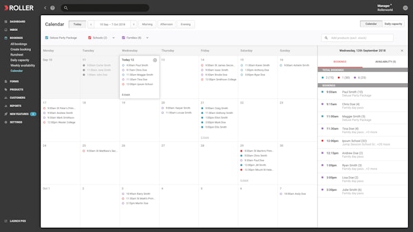 Booking calendar