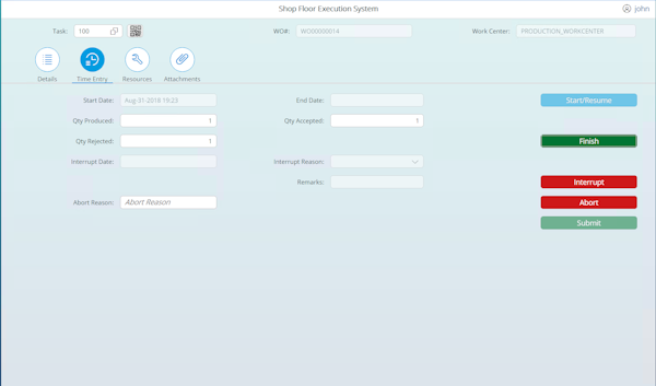 Shop Floor Execution System