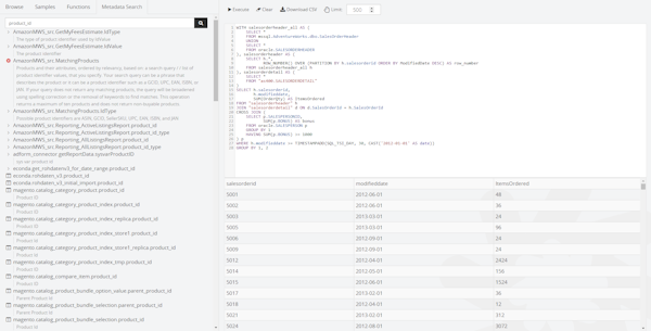 Search data