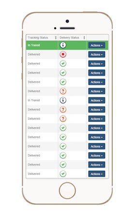 Mobile delivery status