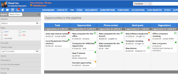 CRM pipeline