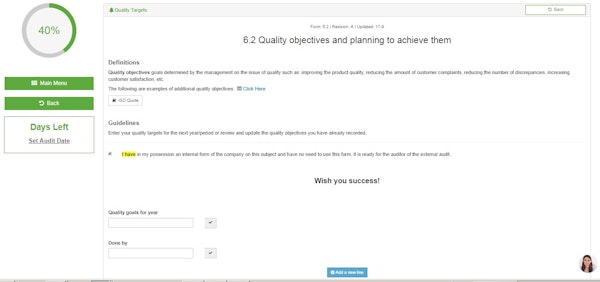 Quality objectives