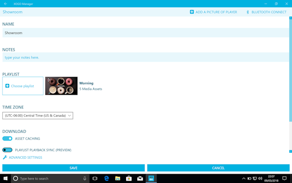 Player setup