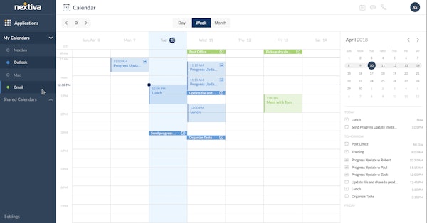 Nextiva calendar
