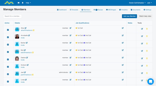 Manage members
