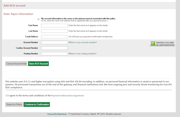 Ach account set up