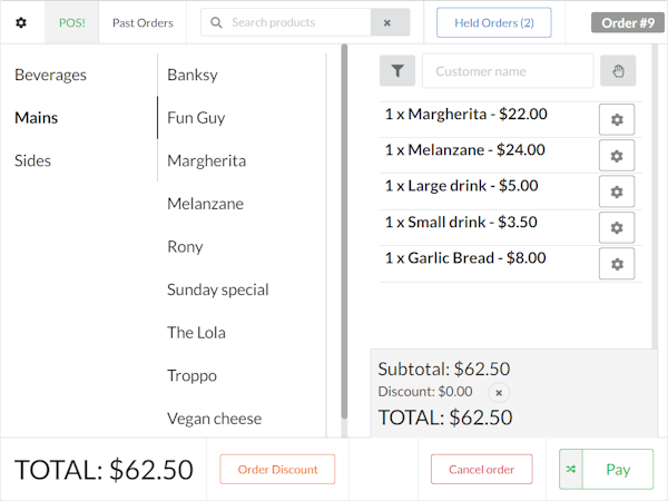 POS screen