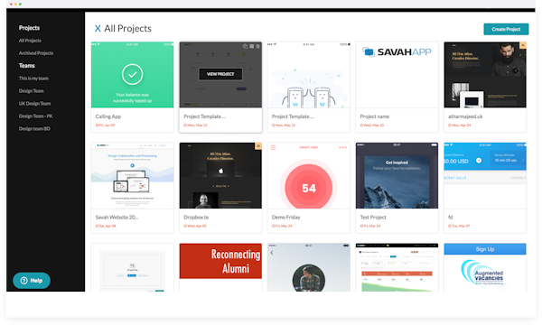 Projects list
