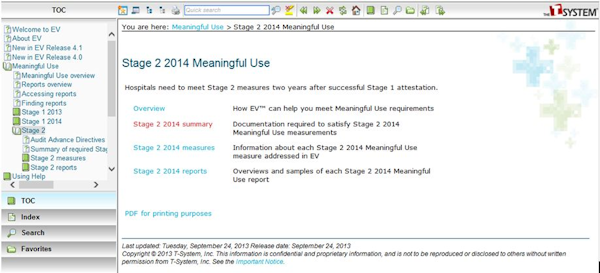 Meaningful use summary