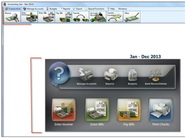 Accounting dashboard